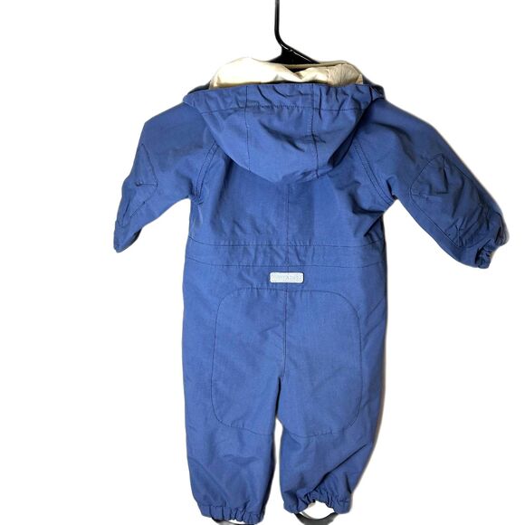 Mini A Ture Wisto Medium Blue Softshell Hooded Snowsuit Size 9 Months/74 cm - Picture 10 of 15